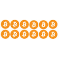 12 Pack Bitcoin Logo Sticker - BTC Bit Coin Crypto Vinyl Decal for Laptop Phone Car Small and Large (0.5" x 0.5" (12 Pack))