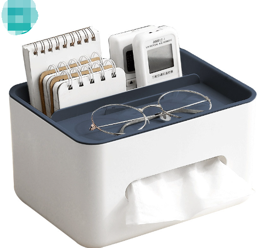Multifunctional Desk Organizer with Tissue Box Holder