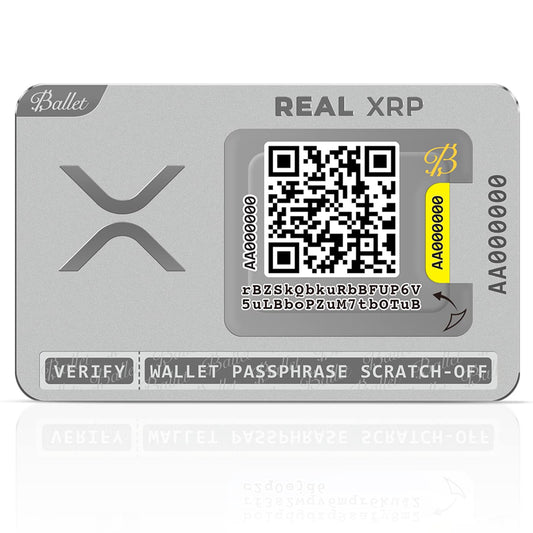 Ballet Real XRP - The Easiest Crypto Cold Storage Card (3-Pack)