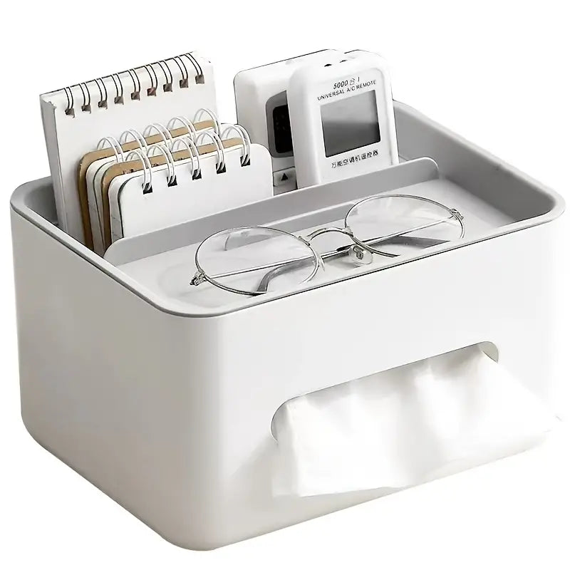 Multifunctional Desk Organizer with Tissue Box Holder
