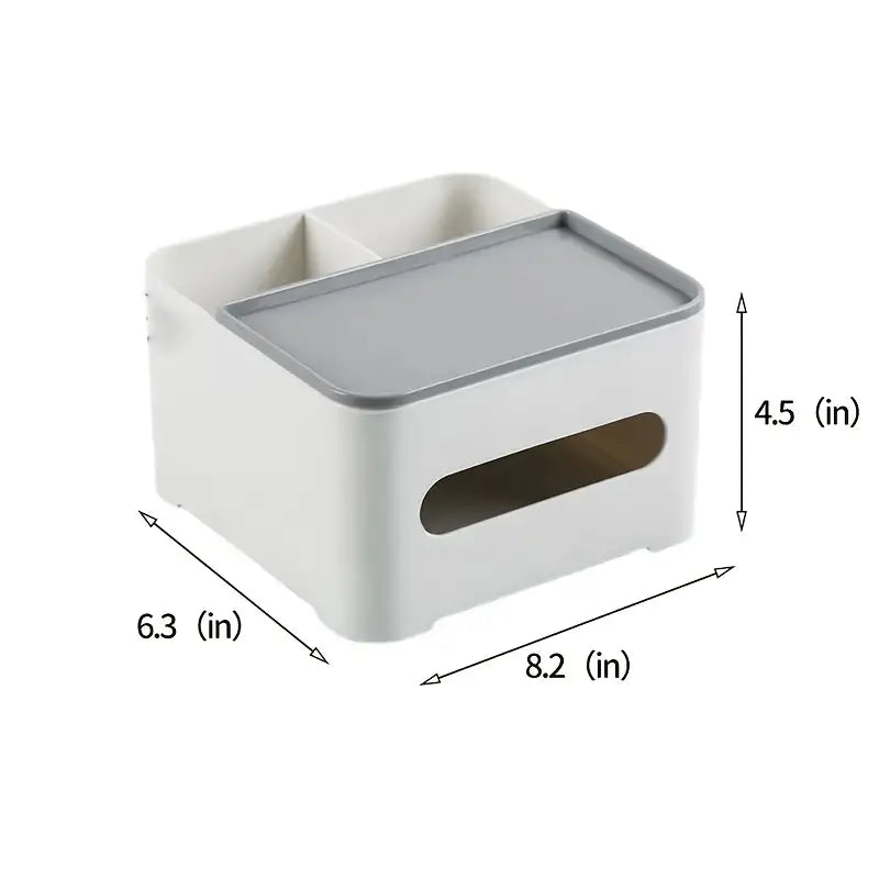 Multifunctional Desk Organizer with Tissue Box Holder