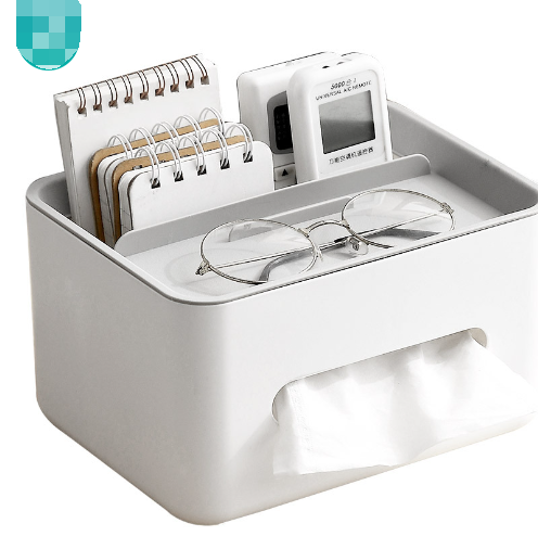 Multifunctional Desk Organizer with Tissue Box Holder