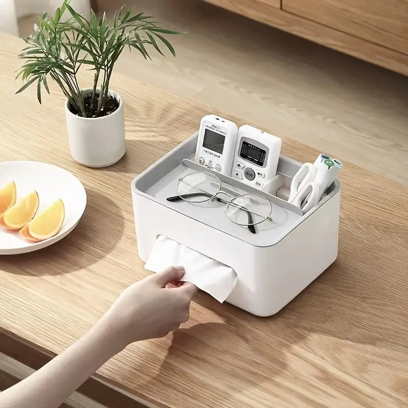 Multifunctional Desk Organizer with Tissue Box Holder